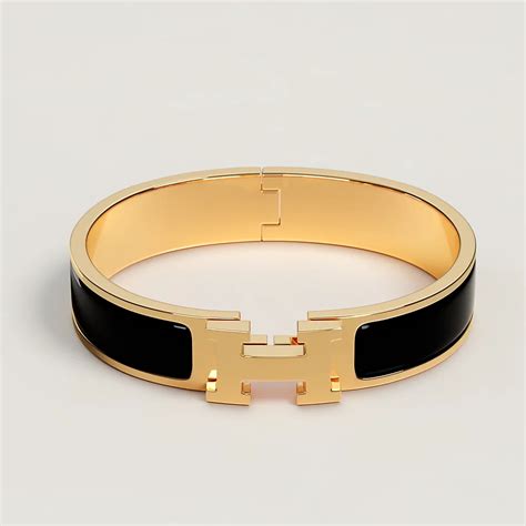 hermes black clic bracelet|Hermes bracelet clic h palladium.